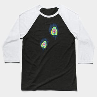 Peacock Feather Baseball T-Shirt